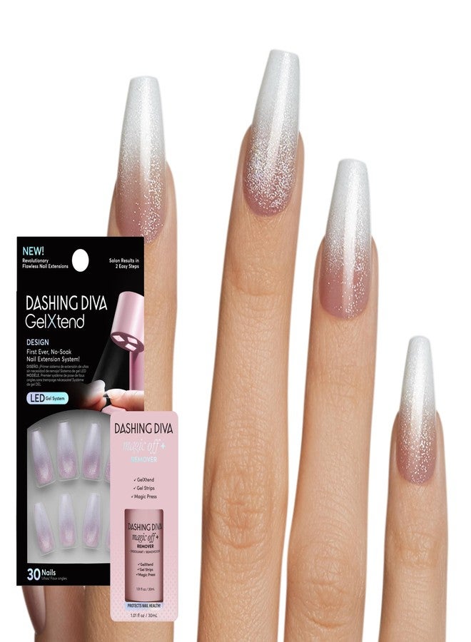 Dashing Diva GelXtend Design & Removal Kit - Nail Tips & Magic Off+ Remover - Acrylic Nails with LED Glue - Lasts Up to 14 Days - Press On Remover with Niacinamide and Castor Oil - Airy Fairy - Image 1